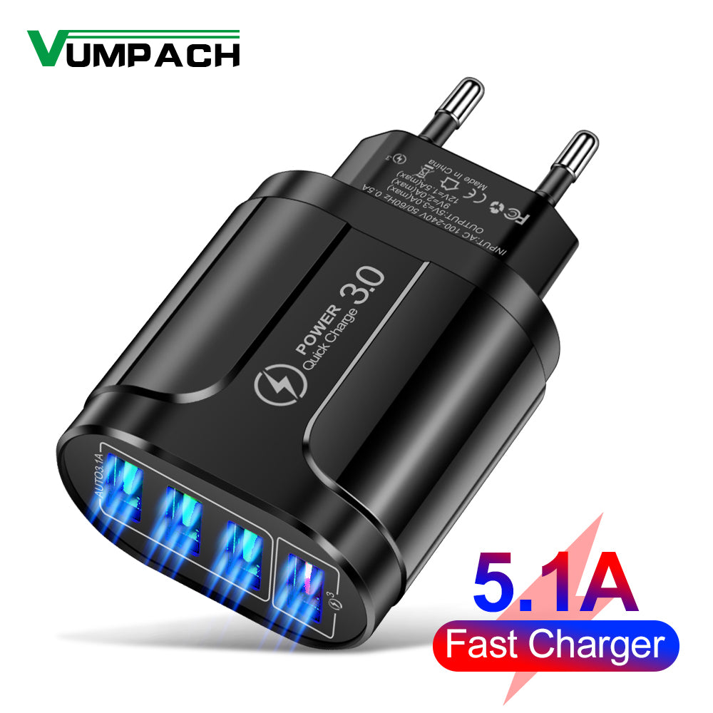 4 USB 45W USB Fast Charger