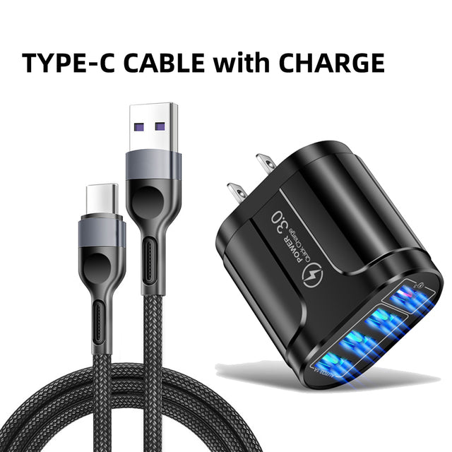 4 USB 45W USB Fast Charger