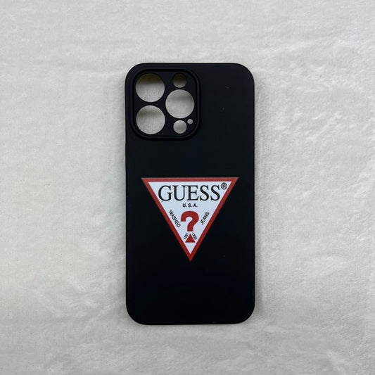 Guess Official Soft Phone Case For IPhone 13 12 11 Pro Max Mini For Apple Phone Xs XR Max 7 8 Plus Silicon Black Cover