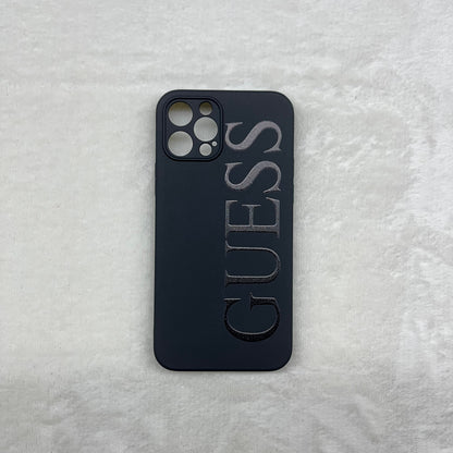 Guess Official Soft Phone Case For IPhone 13 12 11 Pro Max Mini For Apple Phone Xs XR Max 7 8 Plus Silicon Black Cover